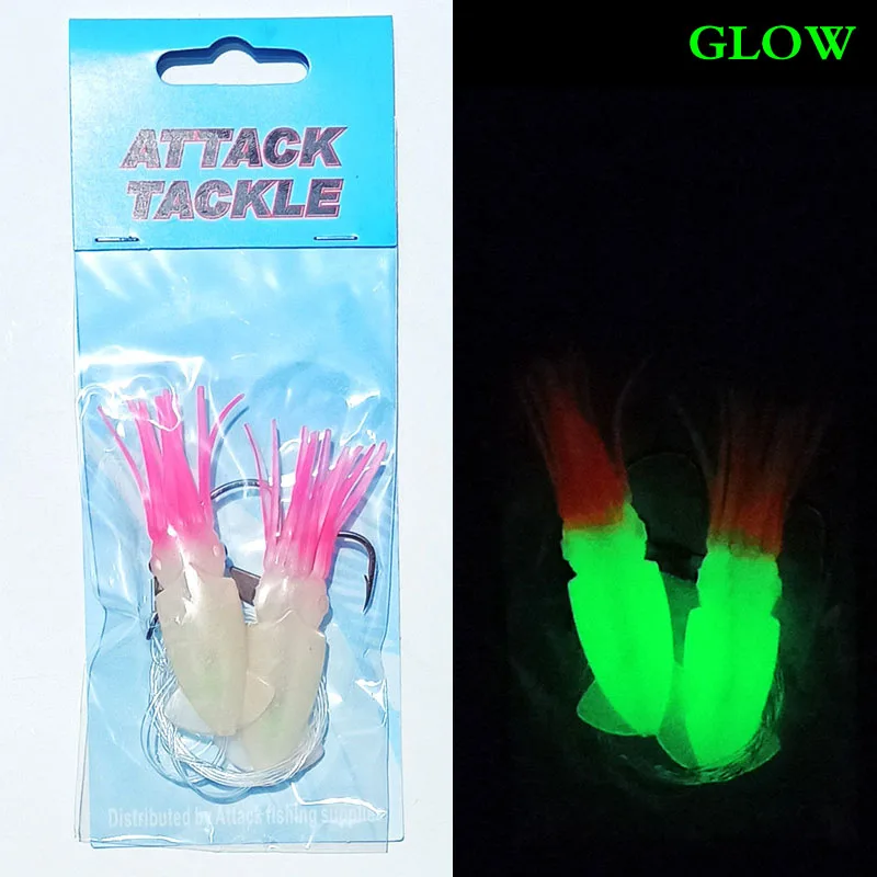 Светящаяся в темноте светящаяся морская рыболовная приманка Сабики Мягкая