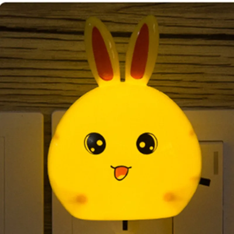 Светодиодный Ночной светильник аниме декор мультяшный кролик настенный для