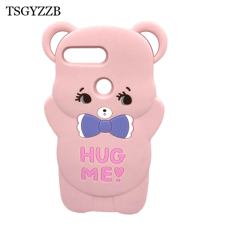 Bear Pink Милый чехол с объемным котом для huawei Y6 /Y6 Prime, силиконовый чехол, чехол для huawei на Honor 7A Pro, чехол для телефона s - Цвет: Bear Pink