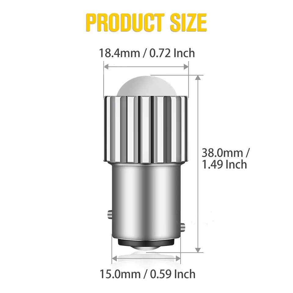 1 COB P21w светодиодные 1156 Автомобильные фары 120 градусов фокусированная линза авто