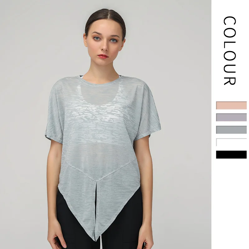 Wmuncc Women Yoga Shirts Breathable Short Sleeve T-shirt Blouse Gym Workout Tops Clothes Female | Спорт и развлечения