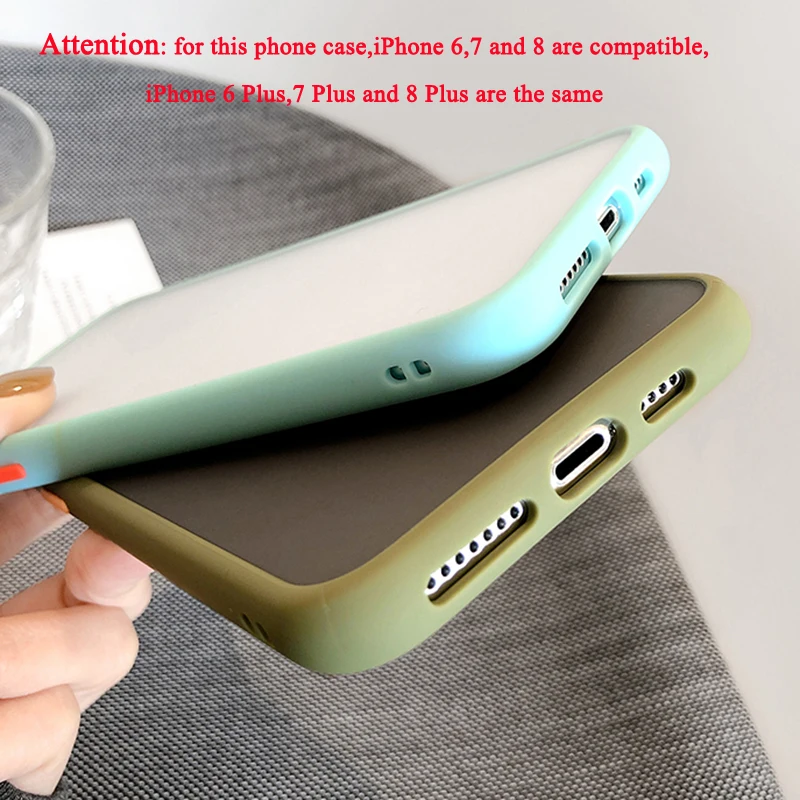 shockproof phone case for iphone 11 pro max xr x xs max 7 8 6 plus soft tpu border matte back pc candy color back cover free global shipping