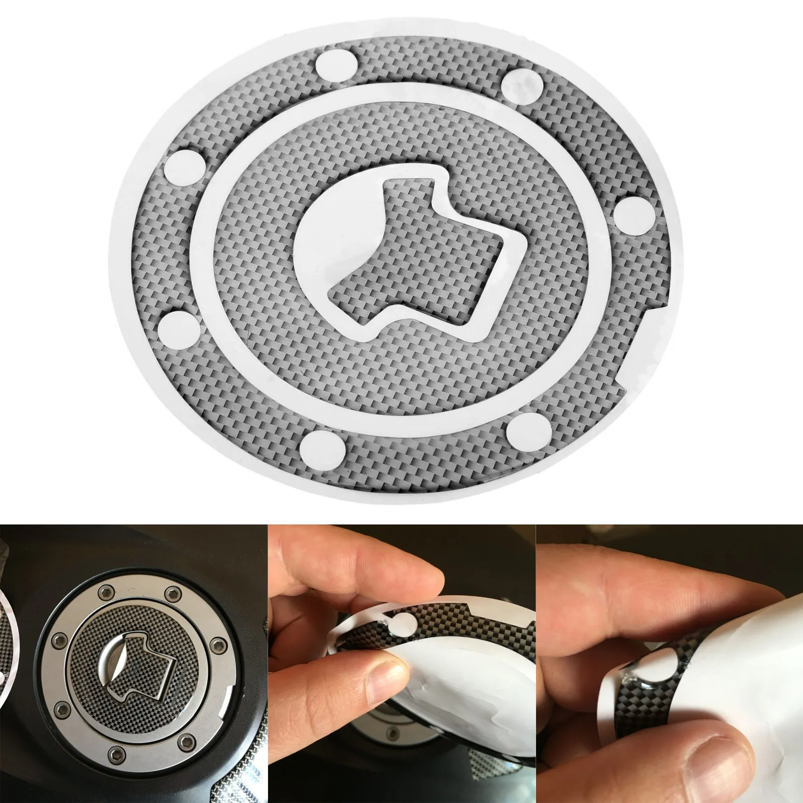 Motorcycle Sticker Carbon Fiber Fuel Gas Cap Cover Pad For Honda CBR 600RR 1000RR Car Decoration Protector | Автомобили и