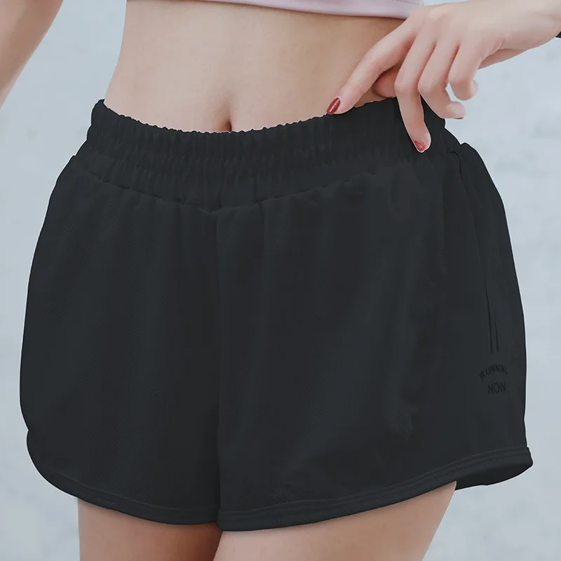 Женская спортивная одежда летние шорты для бега 2 в 1 быстросохнущие пляжные