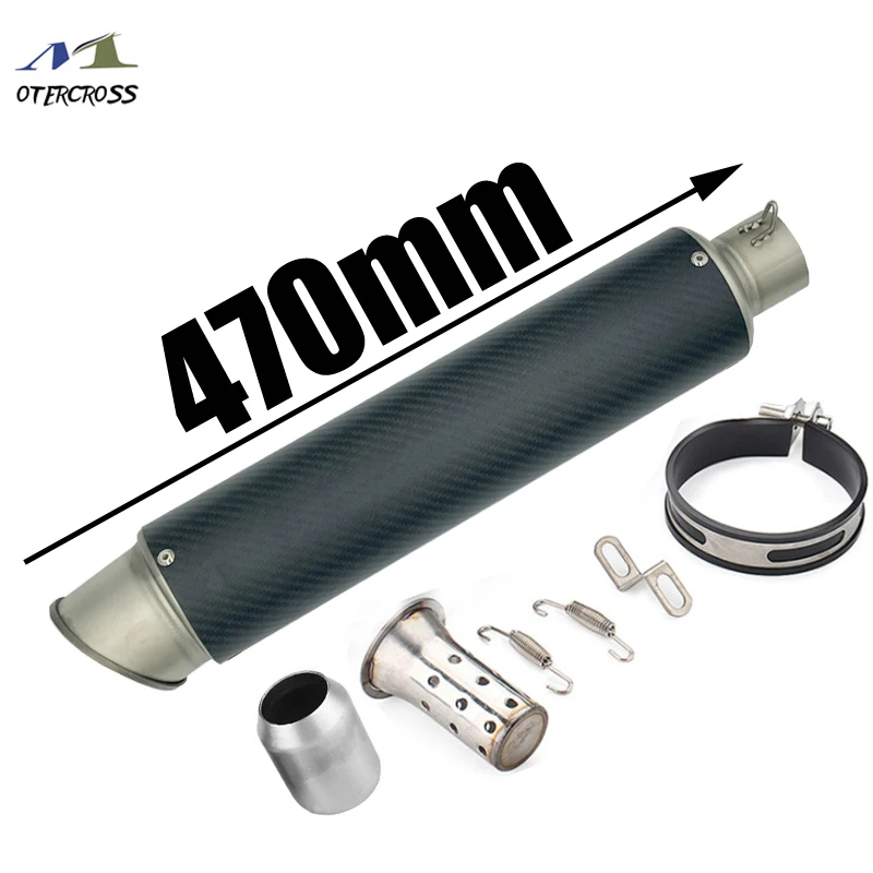 

51 мм эффективный мотоциклетный глушитель из настоящего углеродного волокна Выхлопной горшок глушитель труба наконечник скольжения на дБ у...