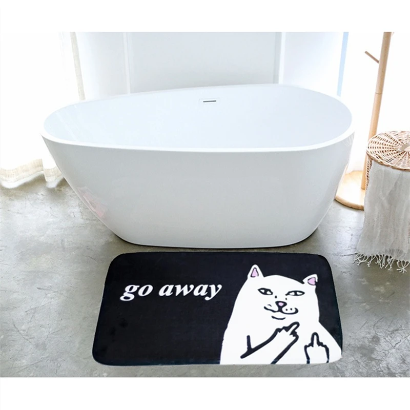 

Personality Cat Doormat Home Mat Rectangle Floor Mat Super Soft Absorbent Bathroom Door Mat Door Entrance Mat Length 60cm 40cm