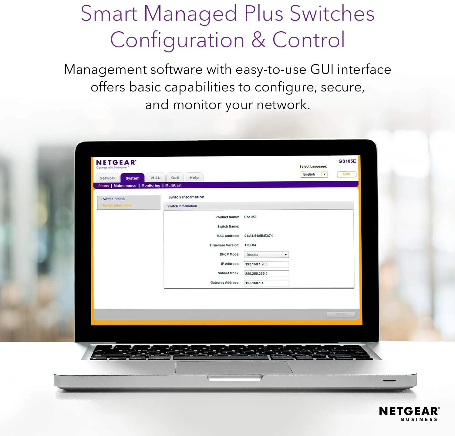 Умный управляемый коммутатор NETGEAR GS108PE с 8 портами Gigabit Ethernet 4 x PoE 53 Вт и