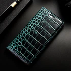 Чехол-подставка из натуральной кожи под крокодила для iphone 12 Mini Pro Max
