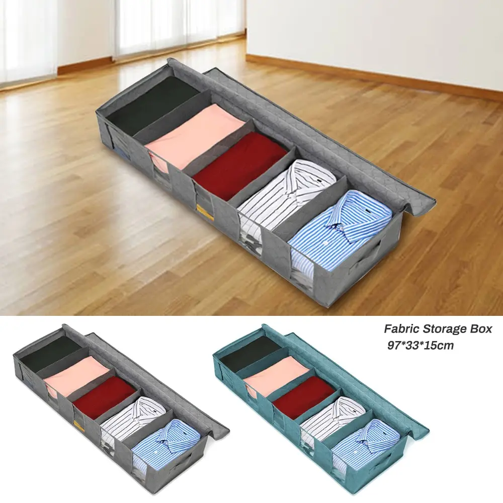 

Non-Woven Family Save Space Organizador Bed Under Closet Storage Box Clothes Divider Organiser Quilt Bag Holder Organizer