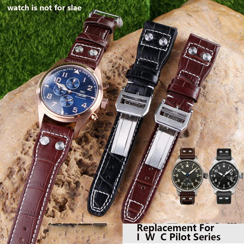 Ремешок для часов из натуральной кожи ремешок с хронографом 22 мм|Ремешки часов| |