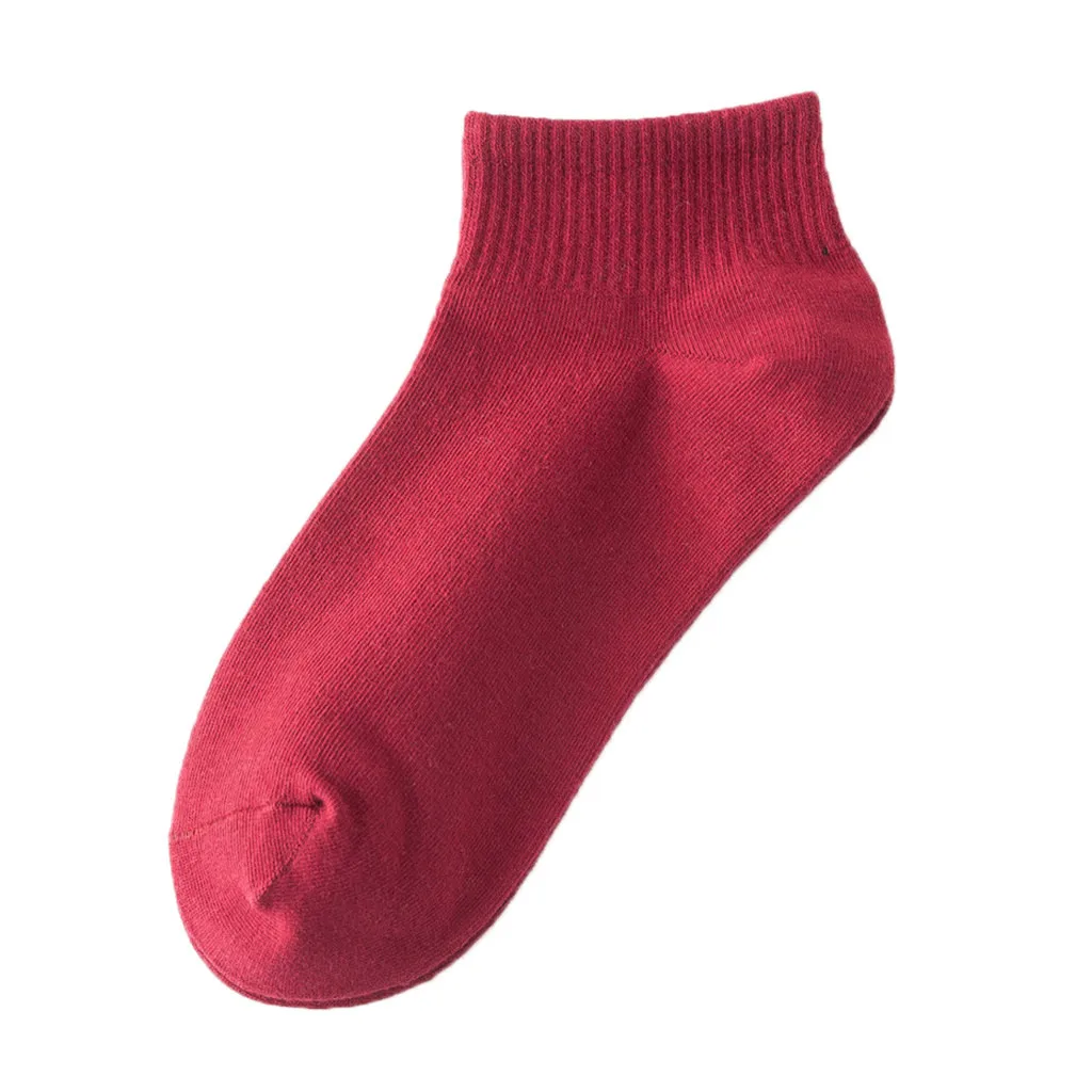 Женские повседневные хлопковые носки Ready Stock корейские однотонные короткие