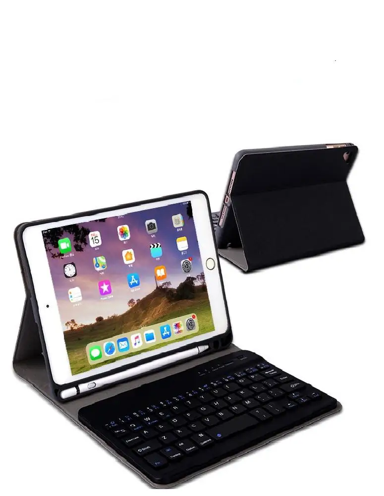 

Для iPad 10,2 планшет сенсорная клавиатура текстурированная искусственная кожа Чехол беспроводной Bluetooth3.0 подключение Общая защита функция по...