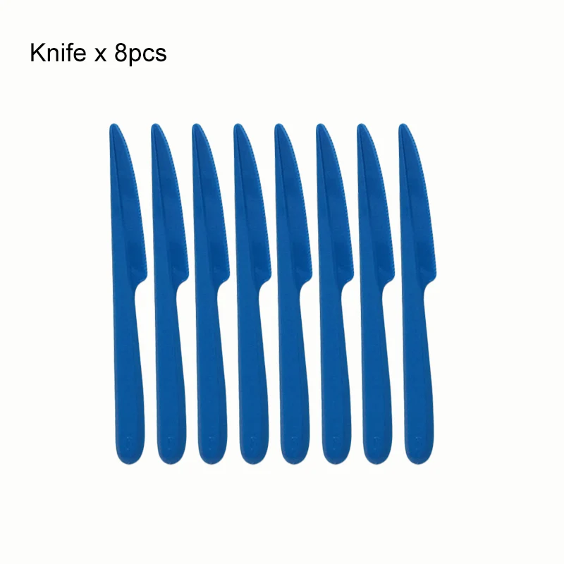 Blue-Knife Ханука тематическая вечеринка, украшения комплекты с воздушным шаром одноразовая посуда Ханука вечерние поставки - Цвет: Blue-Knife