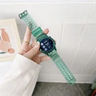 Мягкий силиконовый чехол, рамка с ремешком для Huawei Watch GT 2 46 мм, ремешок, прозрачный цветной браслет, зеленыйсерыйпрозрачный ремешок на запястье