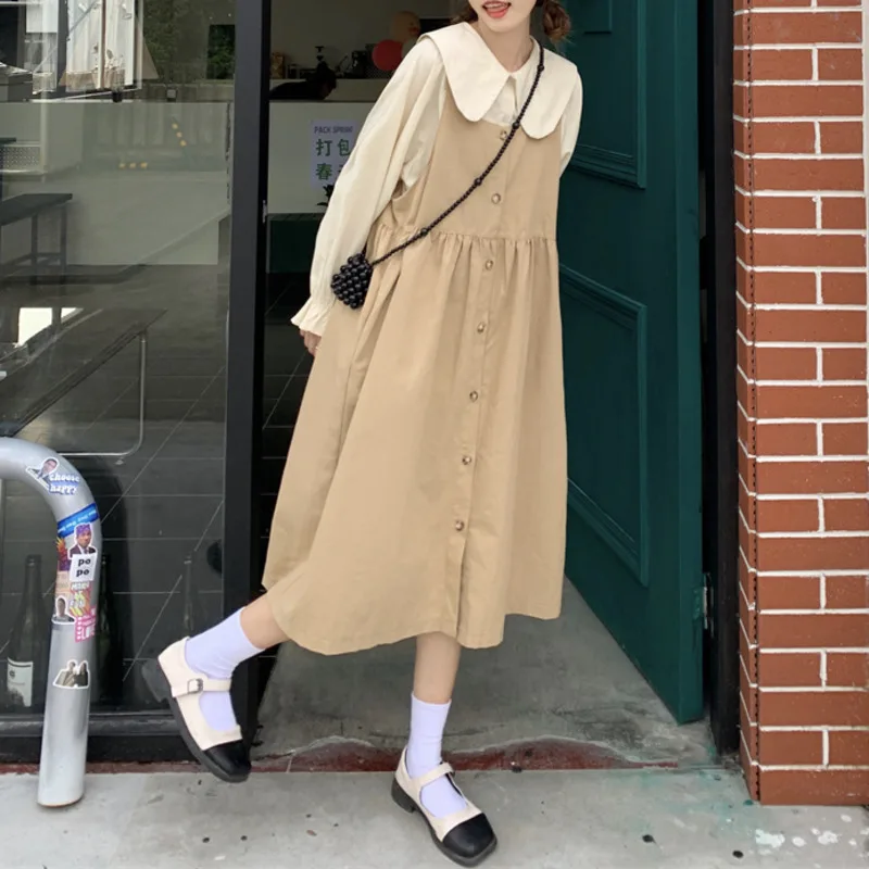 

Cute Age Reducing Foreign Style Autumn and Winter Dress Small Man 2021 New Women's Dress French Strap Skirt