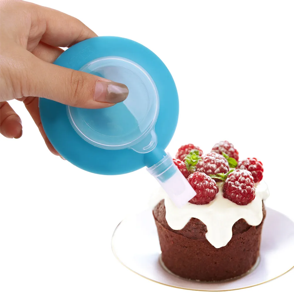 Инструмент для выдавливания соуса с 3 насадками силиконовая ручка украшения