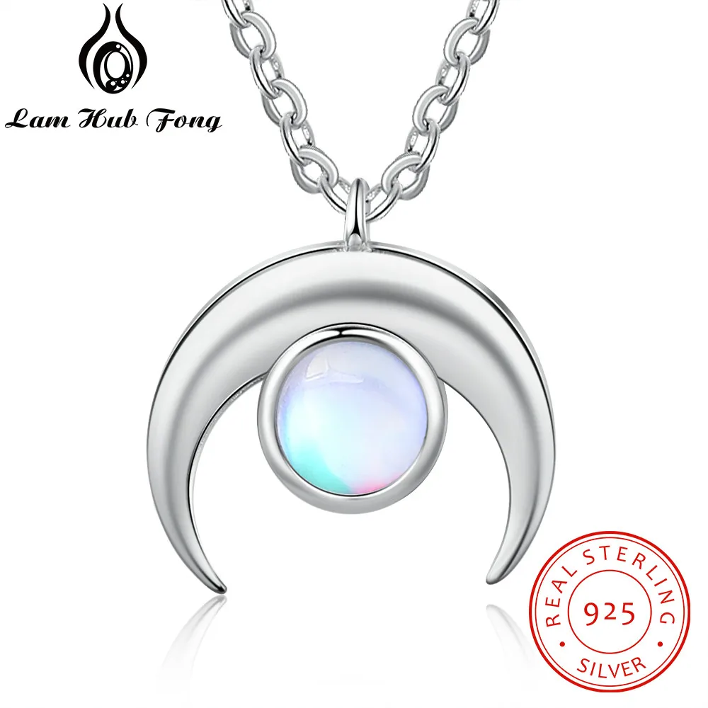 925 стерлинговый серебряный с лунным камнем ожерелья милые солнце и лунные