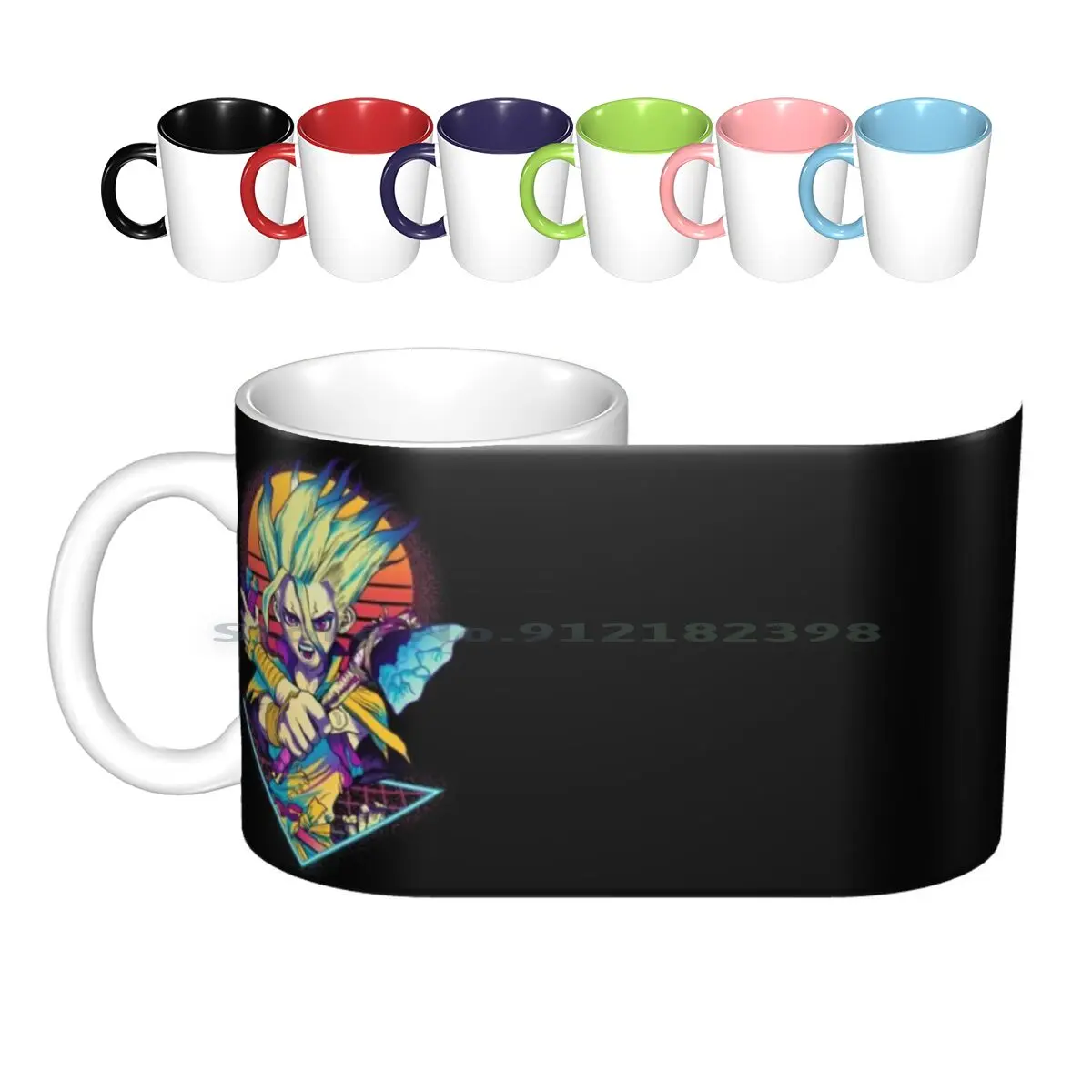 

Керамические кружки Dr Stone-Senku Ishigami, кофейные чашки, кружка для чая с молоком, Dr Stone, манга, Senku, Ishigami, Taiju, Oki Stone Dr Stone