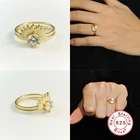 Кольцо BOAKO Sun, для женщин и девочек, из серебра 925 пробы, 2020 пробы, модные ювелирные украшения, парные кольца, #11,2