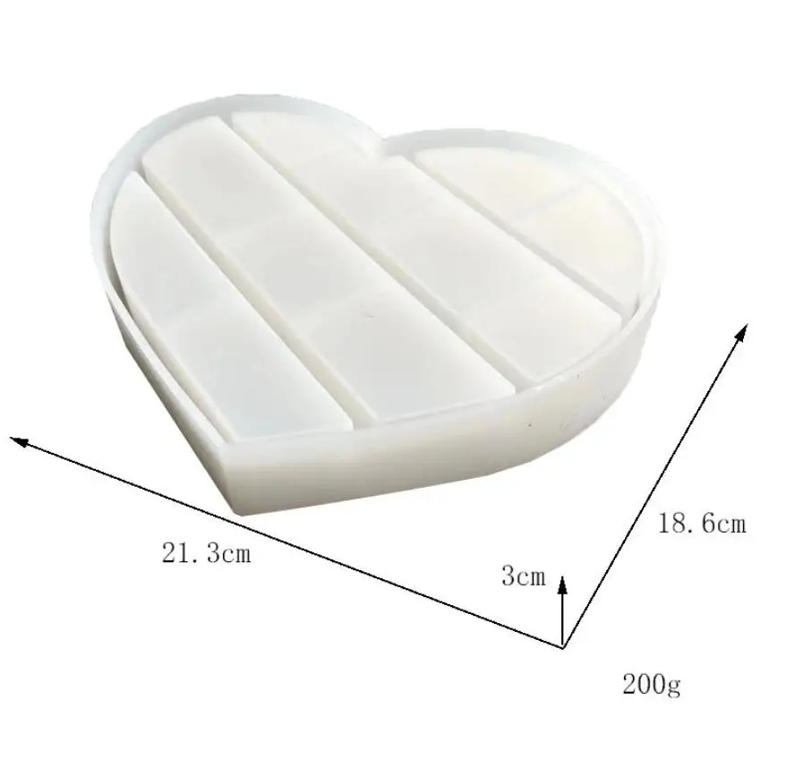

DIY Matte Resin Mold Heart Storage Box Big Tray Set Table Lunar Eclipse Ornament Non-glossy Silicone Mold