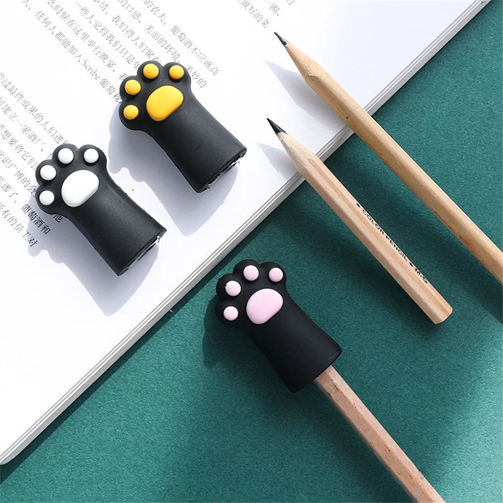 

Cute Cat Paw Pencil Sharpener Mini Office Pencils Art Drawing Supplies Cutter Kawaii Stationery Prize School Supply Kids Gift