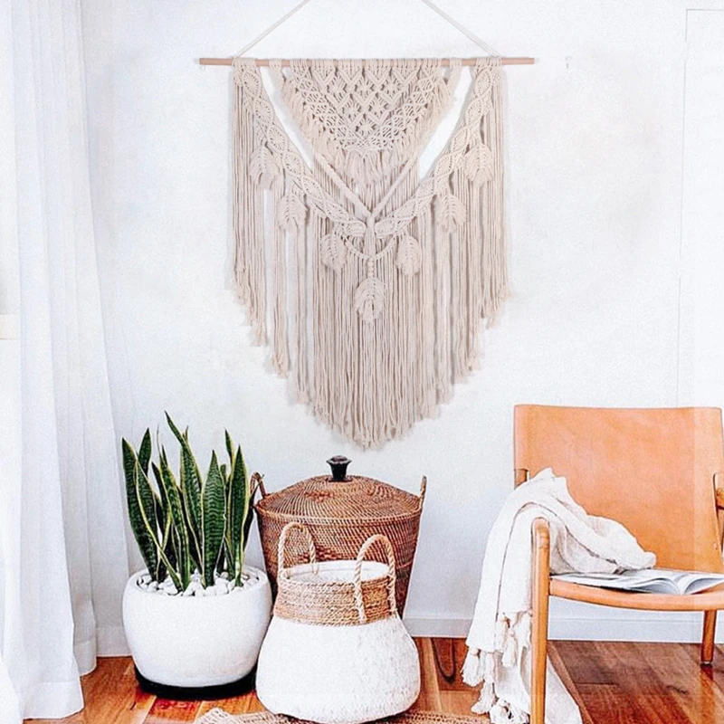 

Macrame Tapestry Wall Hanging Bohemian Chic Handicrafts Woven Nordic Tapestry Boho Living Room Bedroom Wall Decor Large Size