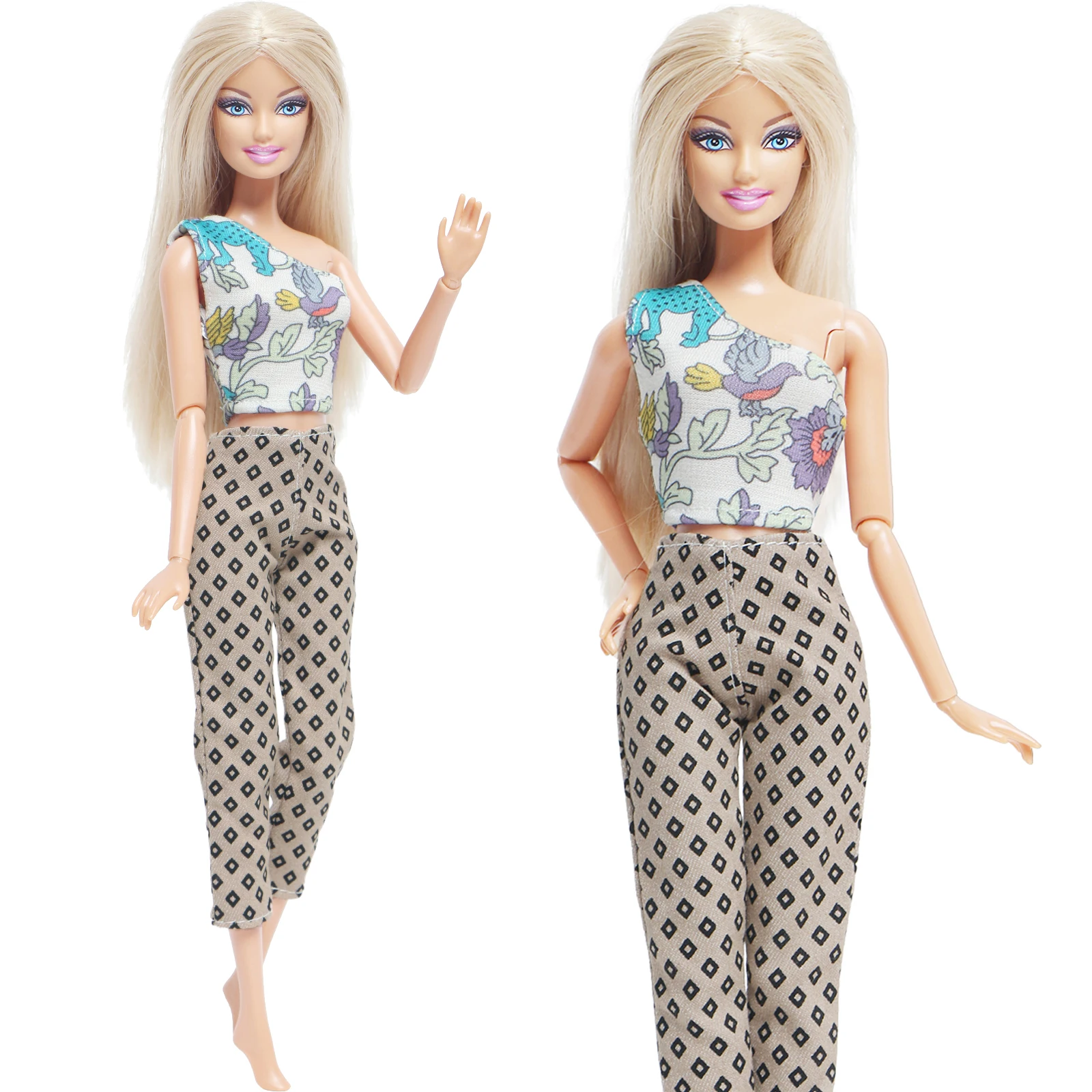 Модный наряд для кукол юбка рубашки-топики без рукавов брюки платье Одежда Барби