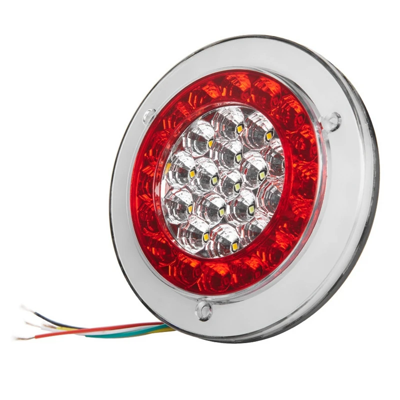 Круглый красный/янтарный 56Led Стоп сигнал поворота задние фонари для грузового