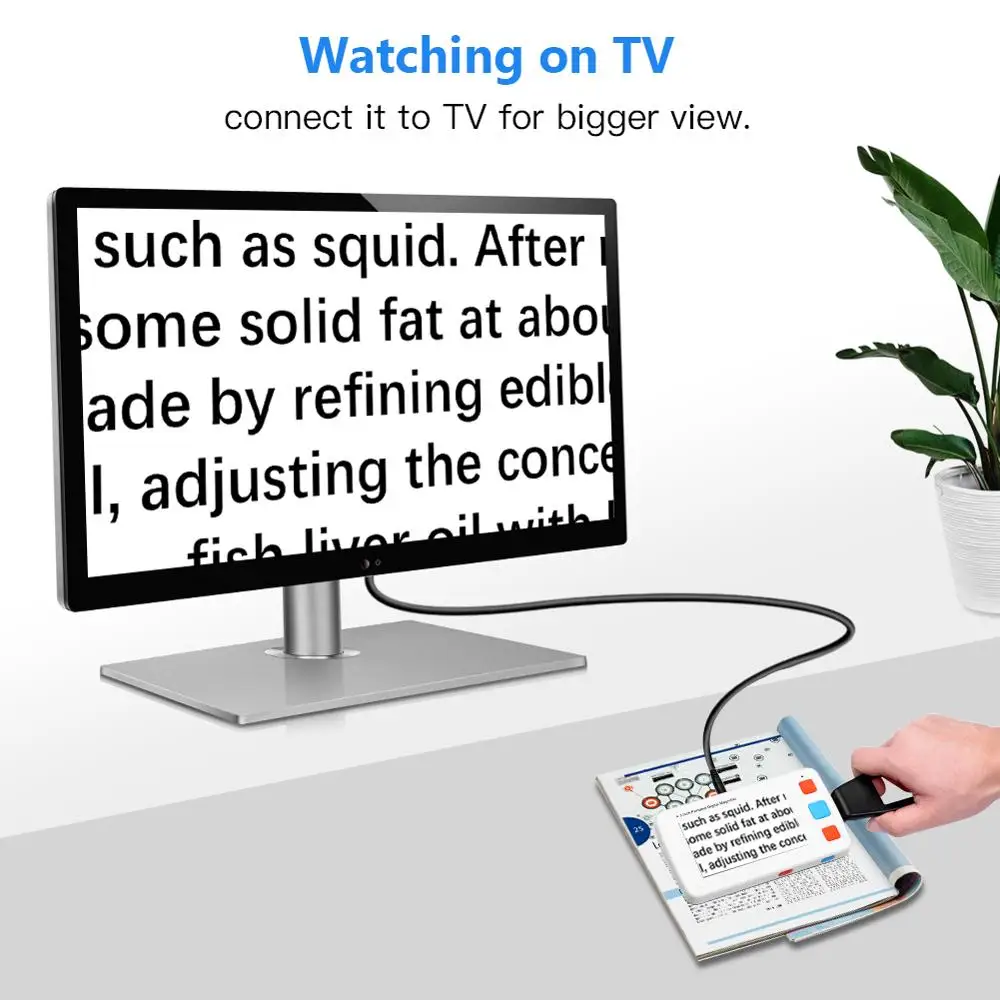 Portable Digital Magnifier Handheld Electronic Reading Aid 4.3 Inch Foldable Handle Multiple Color Modes For Low Vision | Инструменты