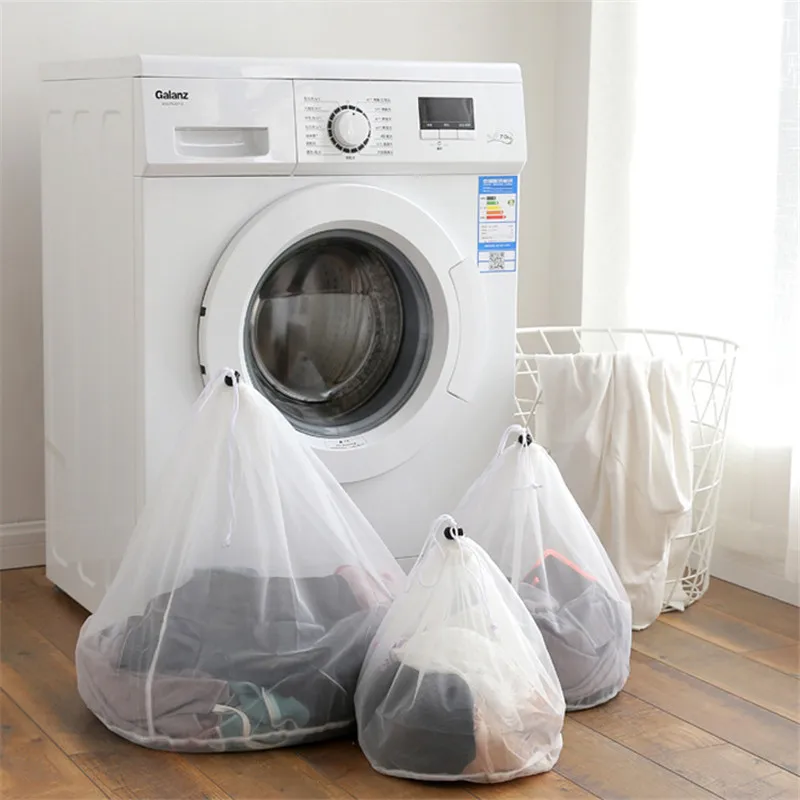 3 Size Washing Laundry Bag Clothing Care Foldable Protection Net Filter Underwear Bra Socks Underwear Washing Machine Clothes