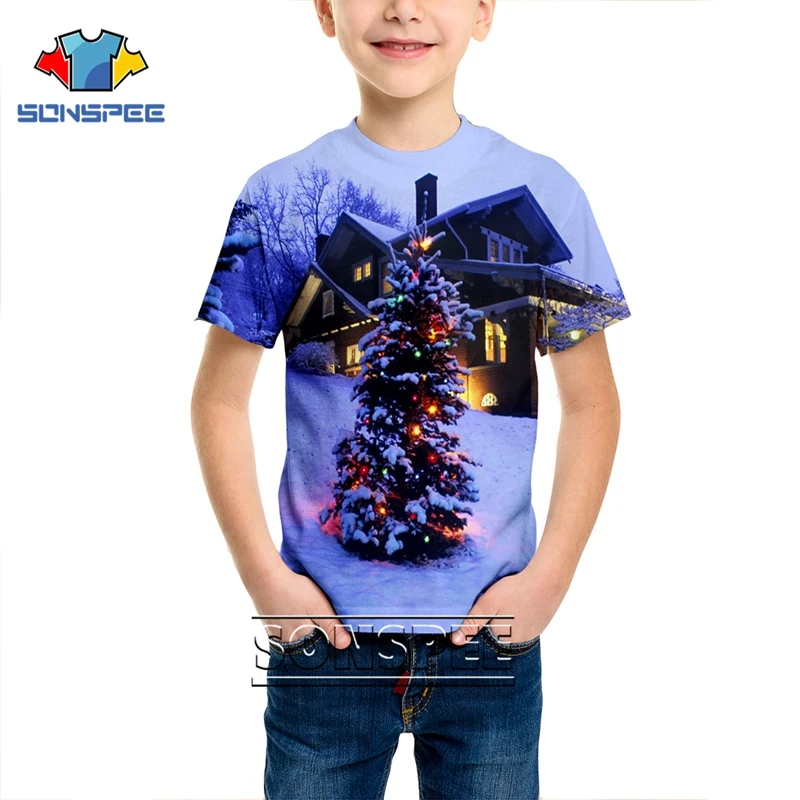 07 Fashion T-shirt 3D print Christmas Shirts Men Women Anime Child Streetwear Santa Claus T shirt Harajuku Kids Tshirt Xmas Clothes - Цвет: 07
