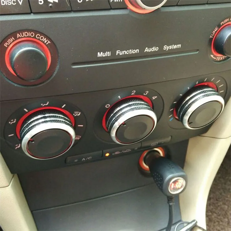 

3pcs Air Conditioning Installation heat control Switch knob AC Knob For Mazda 2 Mazda 3 M3 2004-2013 car accessories