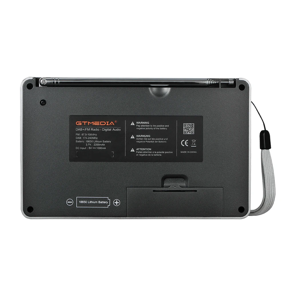 Портативный радиоприемник GTMEDIA D2 с поддержкой Bluetooth и аккумулятором