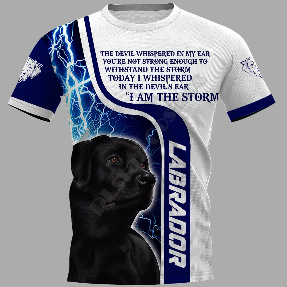 

PLstar Cosmos Labrador 3D Printed t-shirt Harajuku Streetwear T shirts Funny Animal Men For Women Short Sleeve