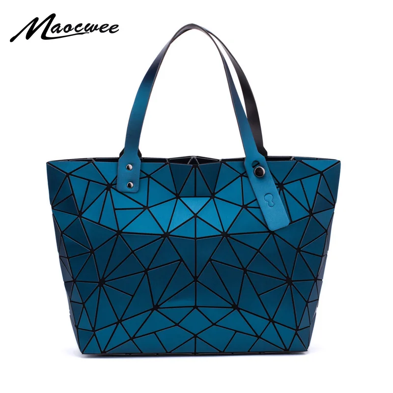 

Fashion Women Handbags Matte Diamond Tote Clutch Geometric Messenger Shoulder Bag Plain Folding Bags Casual Shopping Bag bolso