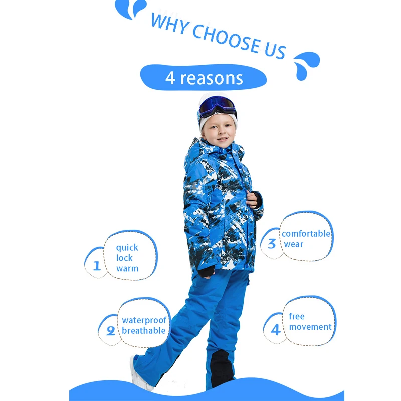 SAENSHING/лыжный костюм для мальчиков и девочек лыжные штаны с лямками Детские