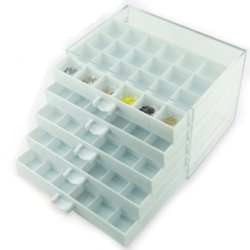 120 искусственная Коробка Для Хранения Драгоценностей стеллаж для наклеек ногтей