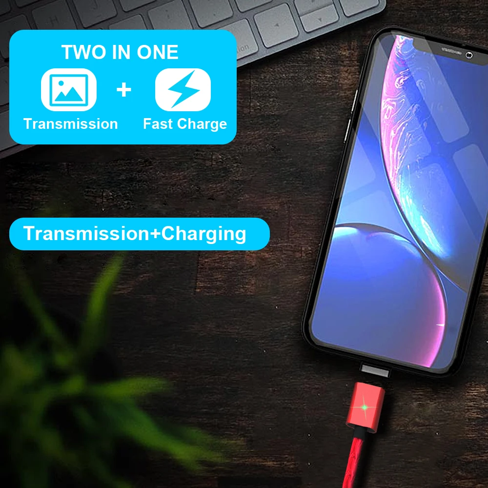 Vanniso 1 м 2 микро USB кабель Магнитный для iphone 3A Быстрая зарядка usb type C мобильный