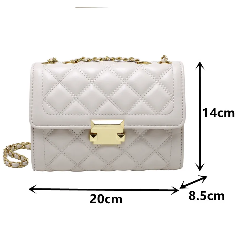 

Diamond Lattice Shoulder Bags for Women Quilted Plaid Crossbody Bag Luxury Leather Chain Handbags Ladys Small Flap Messenger Bag