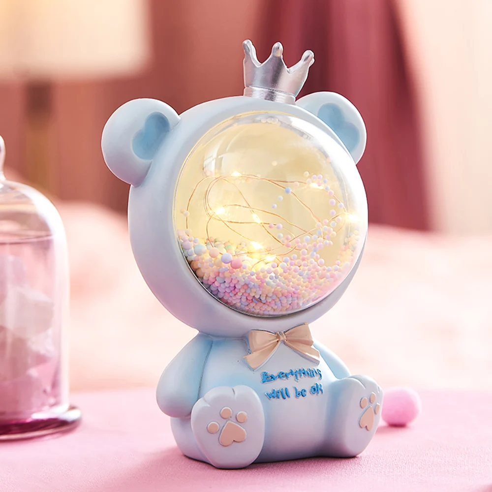 

Modern Bear Figurines Resin Fashions Crafts Animals Miniature Cute Ornaments for Home Living Room Desktop Decoration Gift