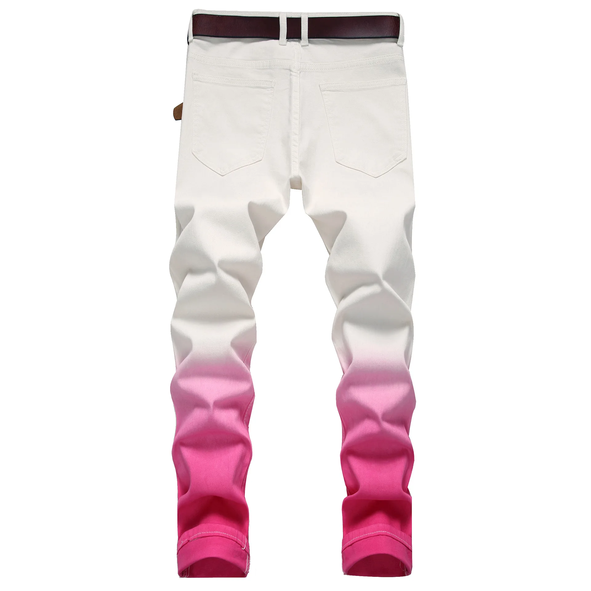 Autumn Fashion Mens Cotton Jeans Elastic Slim Skinny White Jeans Men Trousers Casual Male Hip Hop Denim Pants Vaqueros Hombre