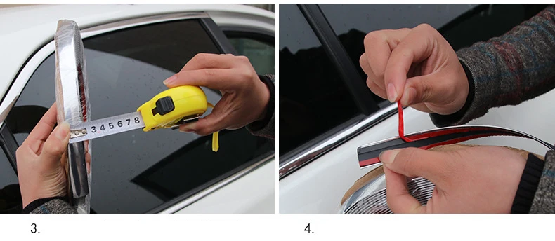 12 мм x 3 метра хромированный Стайлинг Литье отделка полоса самоклеящаяся для