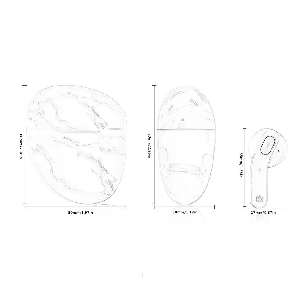 

TWS Wireless Earphones Rename Bluetooth 5.0 Mini Earbuds with Charging Case Sports Handsfree Headset for Smart Phones