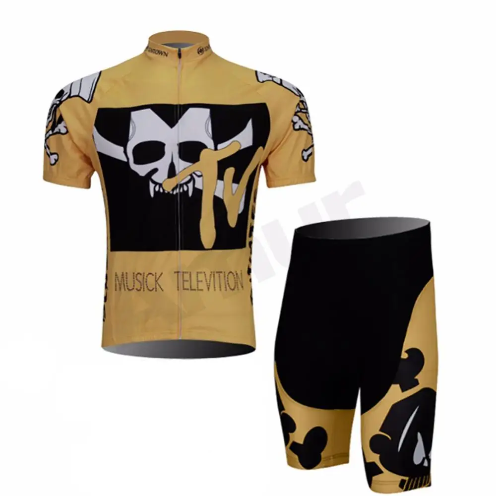 

Skull Printed Cycling Jersey set Mans Bicycle Wear Mountain Bike Clothing Ropa Ciclismo Bicicleta Maillot Suit