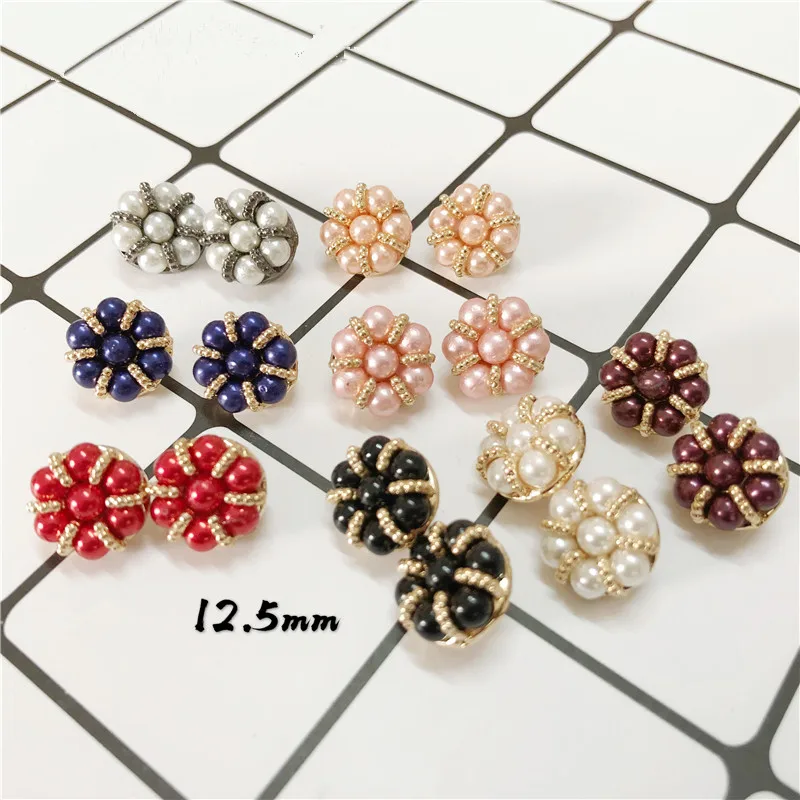 2 шт 25 мм со снежинками и большими кнопками с искусственным жемчугом декоративные