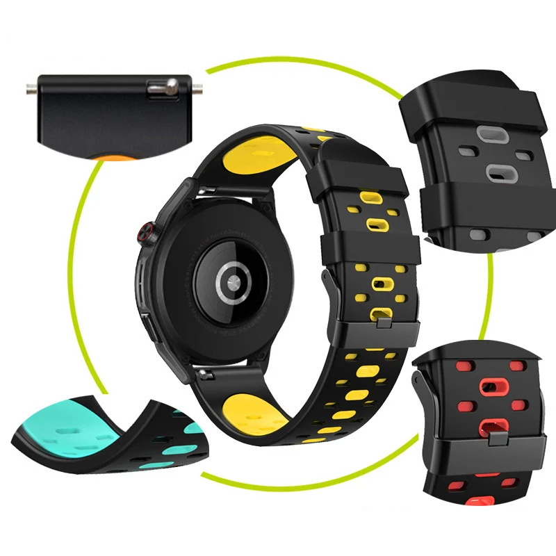 Ремешок силиконовый для смарт-часов Xiaomi Mi Watch Color 2 22 мм | Наручные часы
