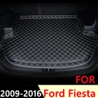 SJ Высокая сторона под заказ подходит для всех погодных автомобильных ковриков для багажника автомобильные аксессуары задняя крышка для грузового лайнера ковер для Ford Fiesta 2009 2010-2016