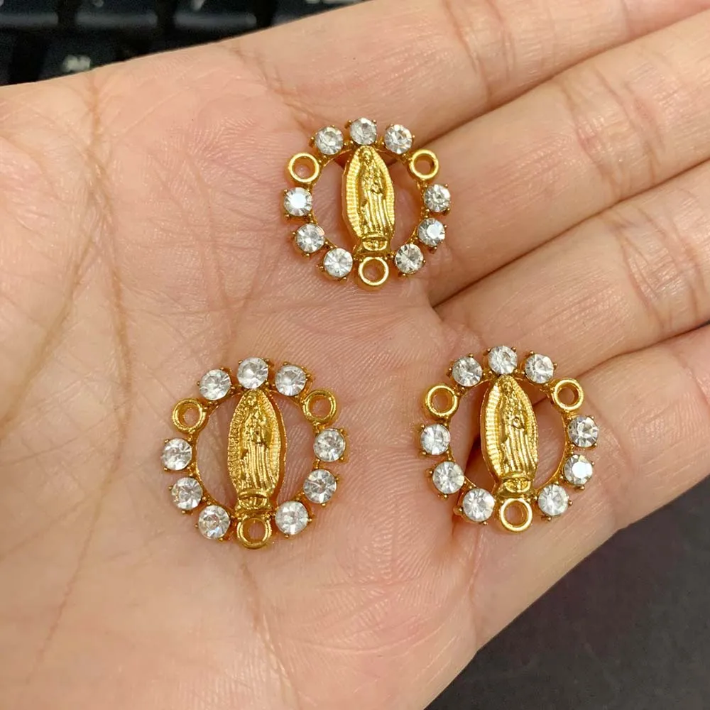 Цепочка для центров Розария наклейка с изображением святых Католическая Медаль