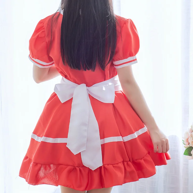 Sexy French Maid Clothes Black Japanese Anime Cos K-ON Uniforms Girls Woman  Cosplay Costumes Game Roleplay Animation Clothing