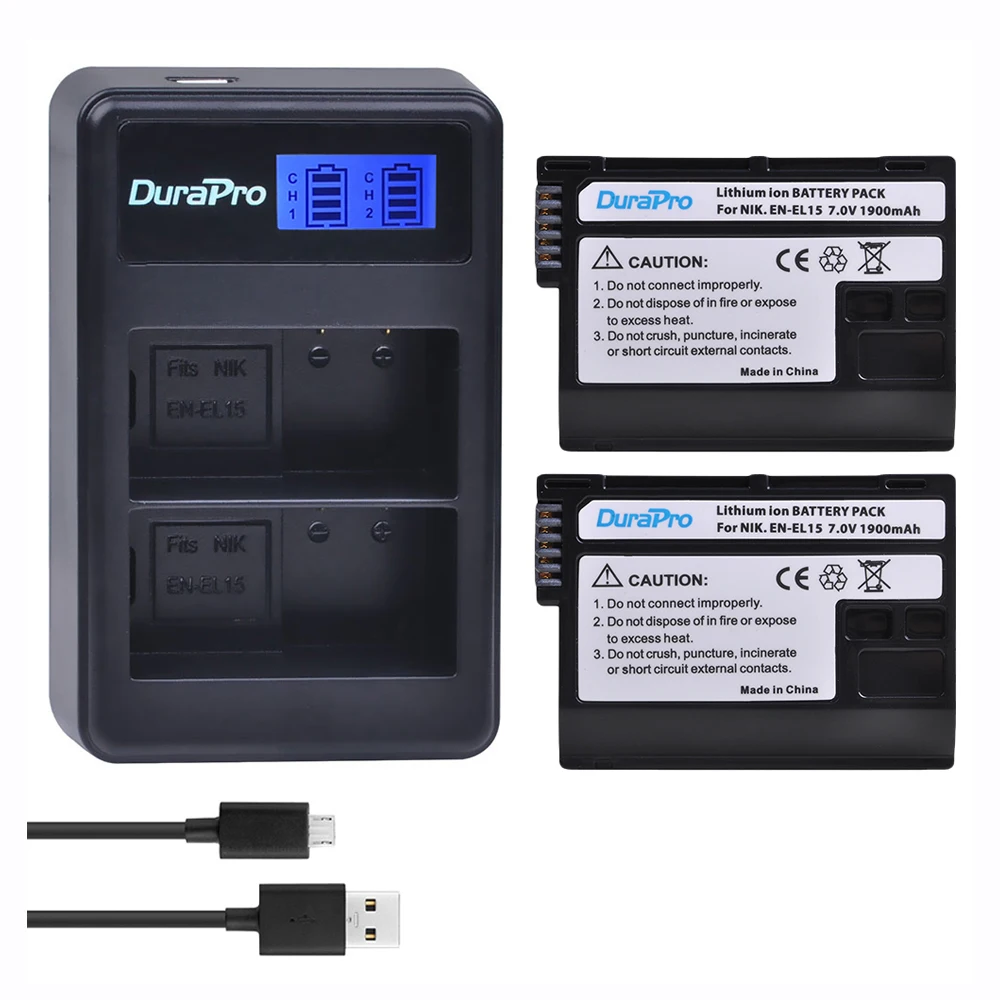 EN-EL15 ENEL15 EN EL15 Lion аккумулятор + LCD USB двойное зарядное устройство для камеры Nikon D800E
